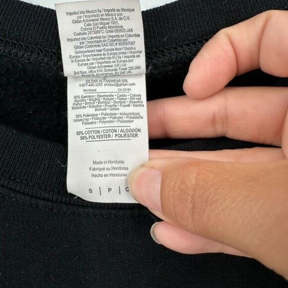 Gildan Women's Hamilton Fleece Long Sleeve Pull Over Sweatshirt Black Size Small - Picture 5 of 8